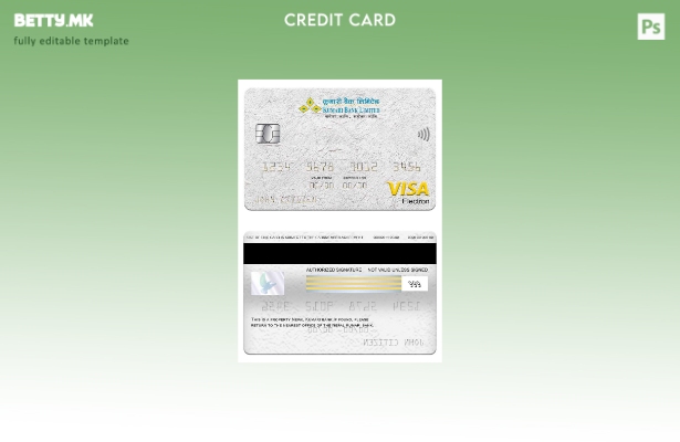 Модерен стил Шаблон за електронска виза на банката Непал Кумари